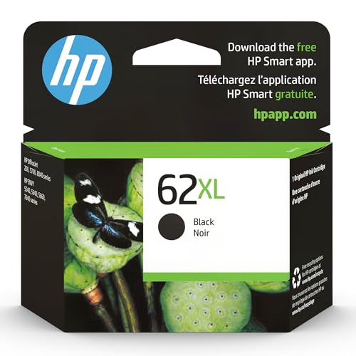 HP 62XL HIGH-YIELD INK CARTRIDGES FOR HP PRINTERS C2P05AN - BLACK - Brand New