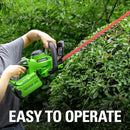 Greenworks 40V 24" Cordless Hedge Trimmer 1" Cutting Capacity Tool Only HT40B02 Like New