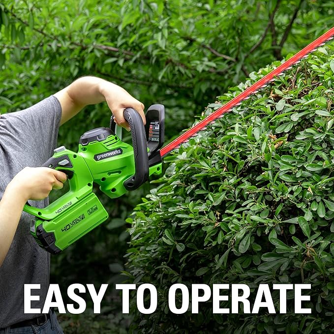 Greenworks 40V 24" Cordless Hedge Trimmer 1" Cutting Capacity Tool Only HT40B02 - Like New
