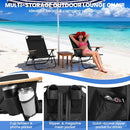CANPSKY PREMIUM PORTABLE CAMPING CHAIR 5-POSITION RECLINER - BLACK - Like New
