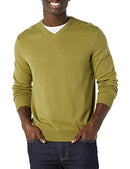 AMAZON ESSENTIALS MEN'S V-NECK PULLOVER SWEATER SIZE: MEN XL GOLDEN OLIVE - Brand New