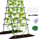 WHIFFIE 6FT CUCUMBER TRELLIS FOR RAISED BED, A FRAME METAL TRELLIS - BLACK - Like New
