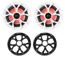 Rockville RKL65MBW 6.5" 2-Way Coaxial Marine Boat LED Speakers Pair - White - Brand New