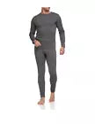 US ARMY MENS WINTER ULTRA-SOFT TOP & BOTTOM LONG UNDERWEAR SET - L - CHARCOAL - Like New