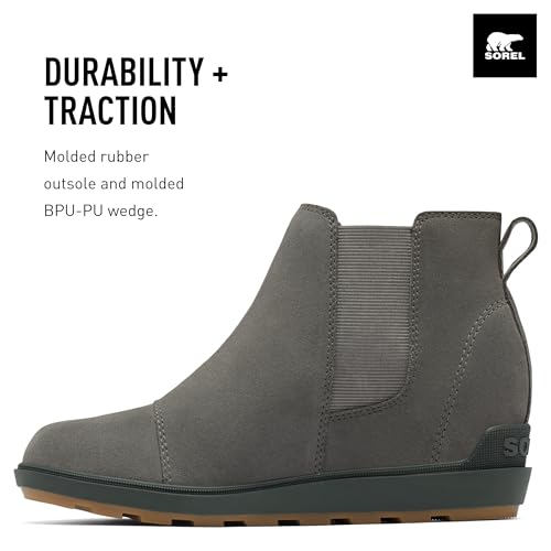 Sorel Women's Evie ll Chelsea Boot Quarry Grill/Dusty Olive Size 10 - Like New