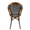 CHIVARI ARMLESS FRENCH BISTRO PATIO DINING CHIVARI CHAIR 2 CHAIR - BLACK & WHITE - Like New