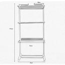 Kentaly Clothes Drying Rack 3-Tier Collapsible Rolling Dryer B08X475HPM - Grey - Like New