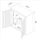 Manhattan Comfort Fortress Floating Storage Cabinet Modern Stainless Steel Grey - Brand New