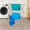 HONEY-CAN-DO COLLAPSIBLE LAUNDRY & TOWEL RACK, STURDY, STEEL - WHITE/ SILVER - Brand New