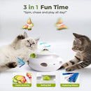 ALL FOR PAWS 3 in 1 Interactive Cat Butterfly Flutter Toy with Rolling Balls Like New