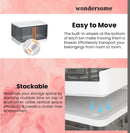 WONDERSOME, COLLAPSIBLE STORAGE BOXES - 3 PACK EXTRA LARGE 72 LITRE - Like New