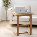 Tatub 24" Folding TV Tray Table, Foldable C Shaped End Table - Bamboo - Like New