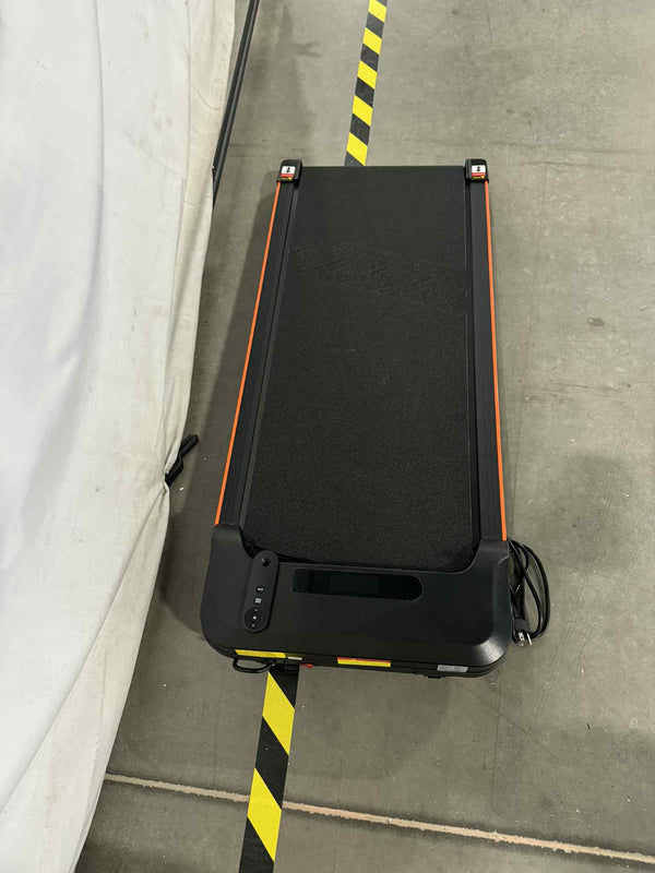 GENERIC MOTORRIZED TREADMILL WALKING PAD, 3.8 SPEECH , 39.6 LBS - BLACK/ORANGE - Like New