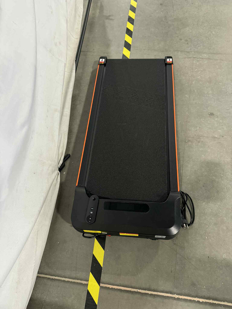GENERIC MOTORRIZED TREADMILL WALKING PAD, 3.8 SPEECH , 39.6 LBS - BLACK/ORANGE - Like New