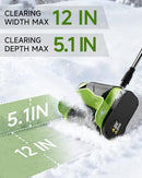 KAFKESC Electric Snow Shovel Cordless 20V 12" 4Ah Battery Snow Blower - Green - Like New