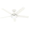 HUNTER 52" SKYFLOW OUTDOOR CEILING FAN LIGHTS WALL CONTROL CC52611 - MATTE WHITE - Like New
