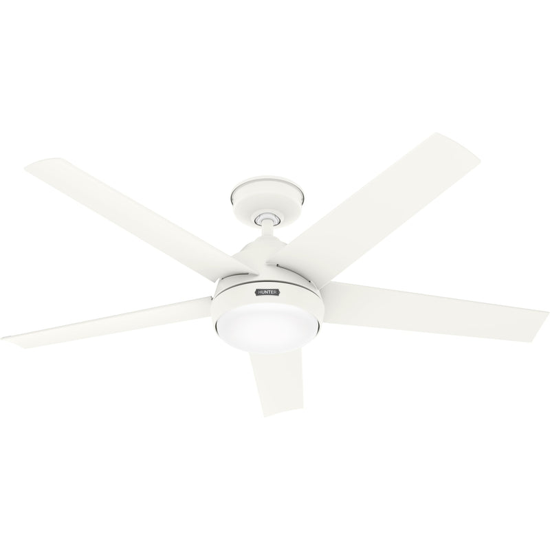 HUNTER 52" SKYFLOW OUTDOOR CEILING FAN LIGHTS WALL CONTROL CC52611 - MATTE WHITE - Like New