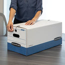 BANKERS BOX LIBERTY HEAVY-DUTY LETTER STORAGE BOXES 12 PACK - WHITE/BLUE - Brand New