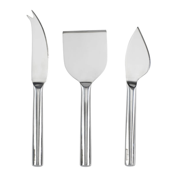 GOODCOOK GOURMET CHEESE, 3PC SET FOR SOFT AND HARD CHEESES - STAINLESS STEEL - Brand New