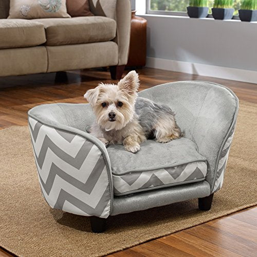 ENCHANTED HOME PET SNUGGLE PET SOFA BED 26.5 BY 16 BY 16-INCH - GRAY - Like New