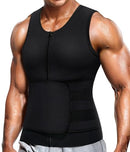 WONDERIENCE NEOPRENE SAUNA SUIT MEN WAIST TRAINER VEST ZIPPER M - BLACK - Like New