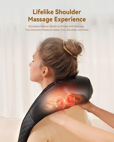 KNQZE Shiatsu Neck, Back, Body Muscle Pain Relief Massager - KN68 - Black - Like New