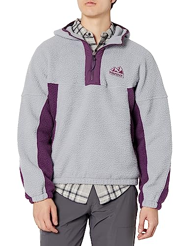 MARMOT Men's Super Aros Fleece Hoody Jacket, Sleet/Purple Fig, Small - Brand New