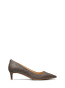 40R3ALMP1B MICHAEL KORS WOMEN'S ALINA FLEX KITTEN PUMP SIZE 6.5 BROWN - Like New