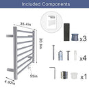 Bee Tech B081DQ8DTZ Heated Towel Warmer Timer Wall Mounted - Silver - Brand New