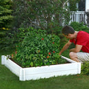 New England Hudson Raised Garden Beds, 4' x 4', Pack of 3, Durable White Vinyl - Like New