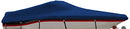 V-Hull Runabout Boat Cover Windshields Box Rails 16'6" x 86" - Navy Blue - Brand New