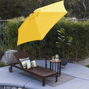 ASTELLA 102"  SOLID PRINT HEXAGON MARKET PATIO UMBRELLA  UV RESISTANT - YELLOW - Like New