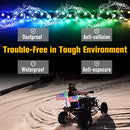 2PCS 2FT Spiral LED Whip Lights LED Safety Whips Bluetooth APP Control -2PCS - Like New
