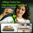CRAZYFEB Travel Vacuum Bags - USB Electric Pump 12 Pack Carry-On, Black/Green - Like New