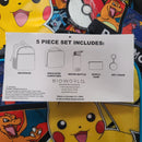 POKEMON KIDS' 5PC 16" BACKPACK SET WITH LUNCH BAG - MULTI - Brand New