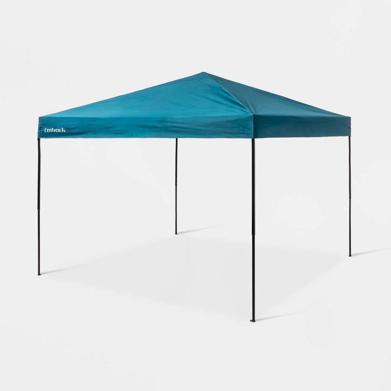 EMBARK 10'X10' RIVETED FRAME CANOPY PORTABLE UV-RESISTANT SHELTER - DARK TEAL - Like New