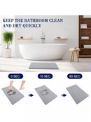 KOOTETA STONE BATH MAT DIATOMACEOUS EARTH SHOWER MAT - LIGHT GRAY - Like New