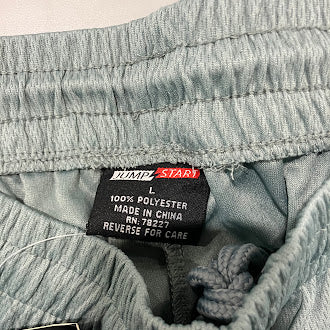 JUMP START MENS MOISTURE WICKING PERFORMANCE MESH SHORTS - SIZE: MEN L - SILVER - Brand New