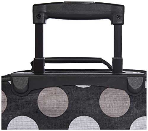 ROCKLAND FASHION SOFTSIDE LUGGAGE SET, 2-PIECE LUGGAGE - NEW BLACK DOT - Like New