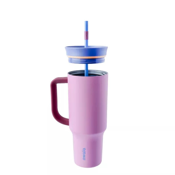 OWALA 40OZ STAINLESS STEEL STRAW TUMBLER - KICKFLIP - Like New