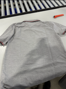 TIGER WOLF 3 BUTTON POLO SHIRT - SIZE: MEN M - GRAY/RED/BLACK - Brand New