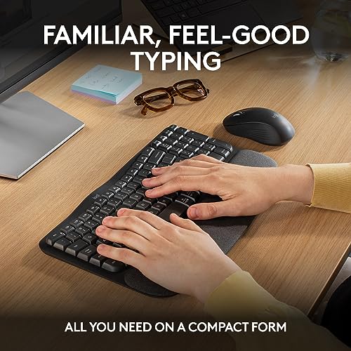 LOGITECH WAVE KEYS MK670 COMBO ERGONOMIC KEYBOARD SIGNATURE M550 L WIRELESS - Like New