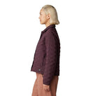 OL0547 Mountain Hardwear Women's Stretchdown Light Snap Jacket, Blackberry, XL - Brand New
