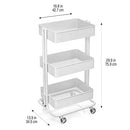 SUPERKKY 3 Drawer Rolling Cart by Recollections, Lexington Collection (White) - Brand New