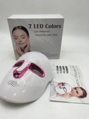 LIVEMOOR 7 LED HIGH-TECH OPTICAL WHITENING ANTI-AGING LIGHT THERAPY - WHITE/PINK - Like New
