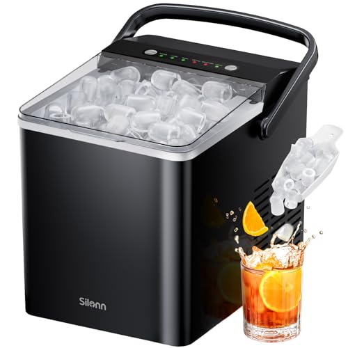 SILANNO SLIM35B ICE MAKER COUNTERTOP PORTABLE ICE MACHINE - BLACK - Like New