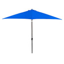 ASTELLA 11-FT ALUMINUM BLUE PUSH-BUTTON TILT MARKET PATIO - Scratch & Dent
