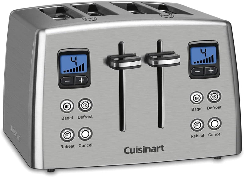 Cuisinart CPT-435P1 4-Slice Countdown Motorized Toaster, Stainless Steel Like New