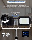 UFOND 20000 Lumen Work Lights Stand 200W Dual Head LED Waterproof Lamp - Like New