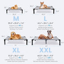 HEEYOO Elevated Dog Bed, Cooling Raised Pet Cot with Chew Proof Mesh - Gray - Like New